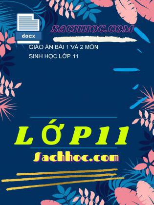 Giáo án bài 1 và 2 môn sinh học lớp 11